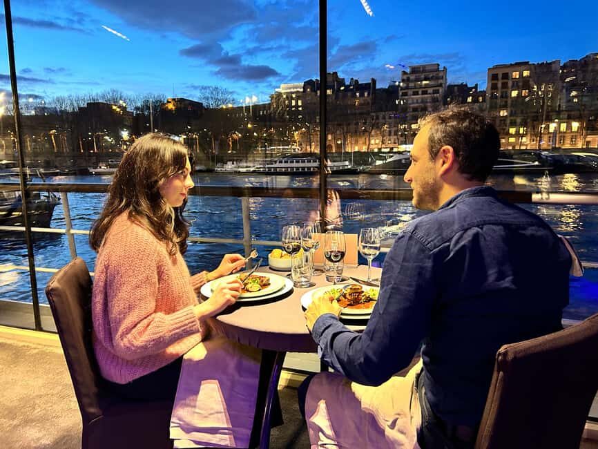 Paris: 3-Course-Dinner Cruise with Wine on the Seine River - A Seine dinner cruise that feels like a moving postcard