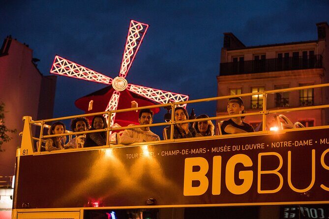 Paris Big Bus Open Top Panoramic Night Tour - Meeting at 156 Av. des Champs-Élysées and Getting a Good Seat