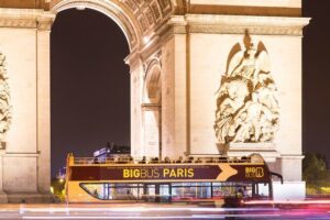 Paris Big Bus Open Top Panoramic Night Tour - Night Views: Eiffel Tower Sparkle, Louvre, and Seine at a Glance