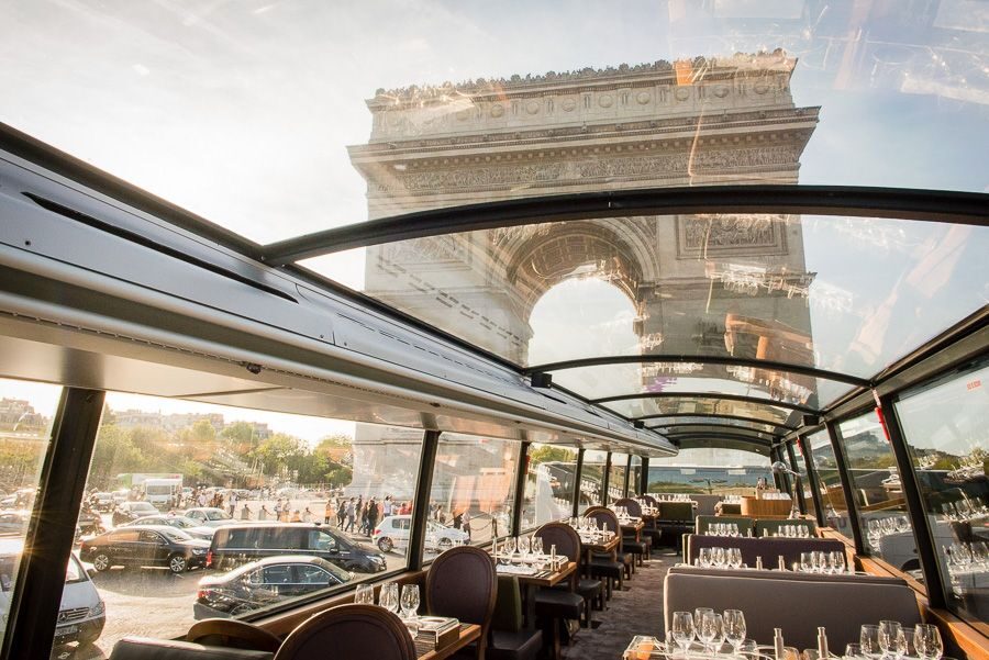 Paris: Bustronome Gourmet Lunch Tour on a Glass-Roof Bus - Service style: bistro warmth on a moving bus