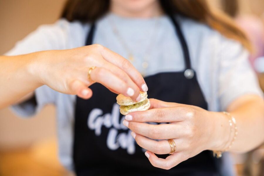 Paris: Macaron Class at Galeries Lafayette - What happens in 1.5 hours: shells, ganache, piping, and assembly