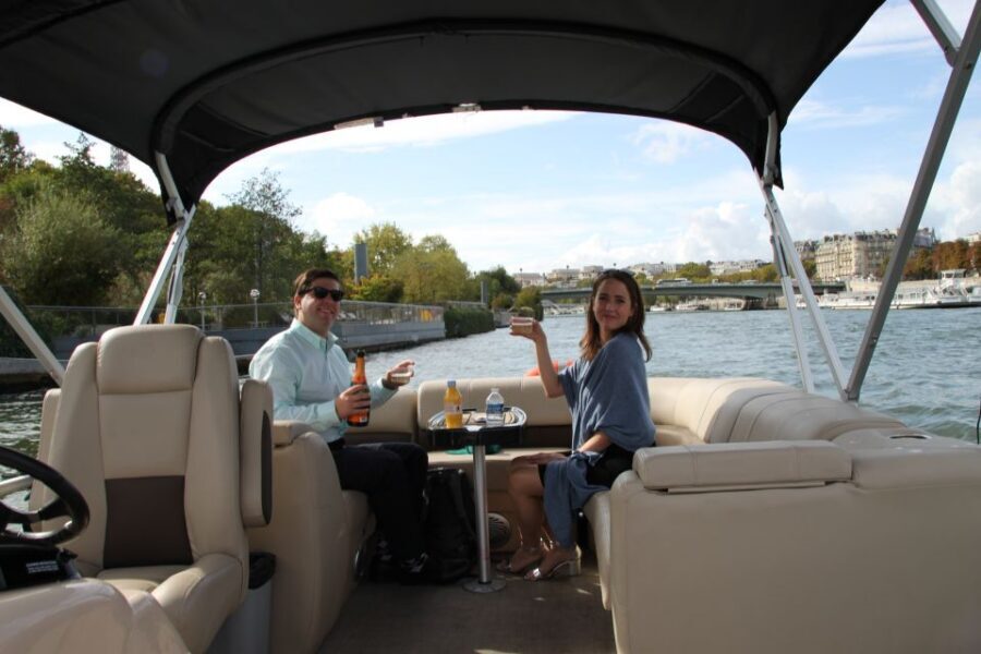 Paris: Seine River Private Guided Pontoon Boat Cruise - Bluetooth music, drinks, and snacks: you control the vibe